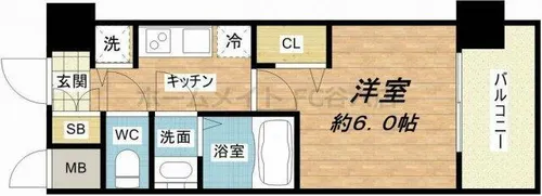レオンコンフォート玉造【5階】の間取り