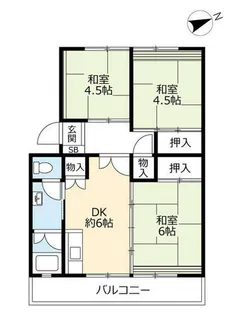 UR岩成台西【6080405号室】の間取り