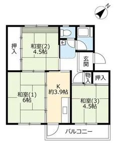UR鈴蘭台第五【0040205号室】の間取り