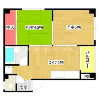 グリンパレス【4階】の間取り