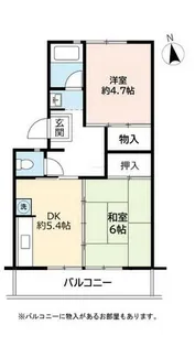 UR花山東【0220705号室】の間取り