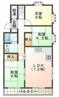 シャレー舞子 北棟【3階】の間取り