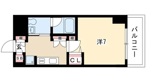 リヴシティ栄【307号室】の間取り