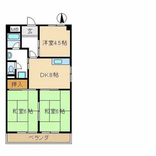 第二萬有ビル【301号室】の間取り