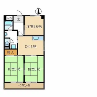 第二萬有ビル【301号室】の間取り