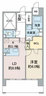 Grand Palace IKAI【4階】の間取り