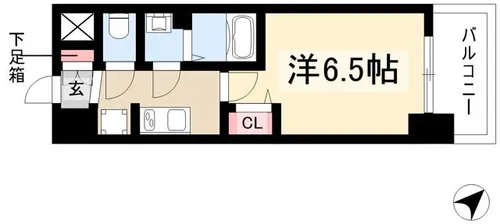 プレサンス鶴舞ファースト【1403号室】の間取り