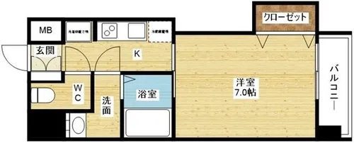 W.O.B.MIKUNI【606号室】の間取り