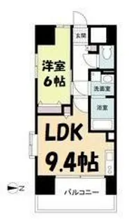 1LDKの間取り画像