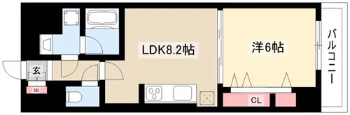 パルファン ドゥ ジョア【0908号室】の間取り