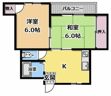 八雲東グリーンハイツ【4階】の間取り