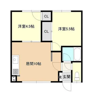 八十嶋マンション【202号室】の間取り