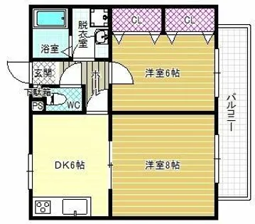 ラピスハイツ【2階】の間取り