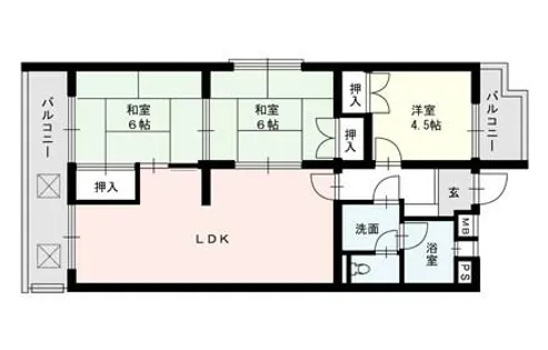 コーポ山崎【203号室】の間取り