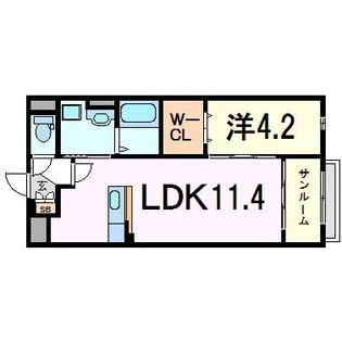 フレイム ガーデン【1階】の間取り