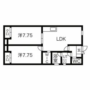 セピアハイツ【1階】の間取り