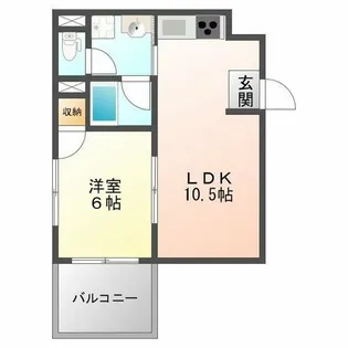 アトラスハイツ姫島【1階】の間取り