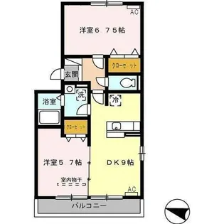 グランディールⅡ【2階】の間取り