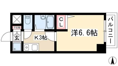 KATE’S HOUSE【203号室】の間取り