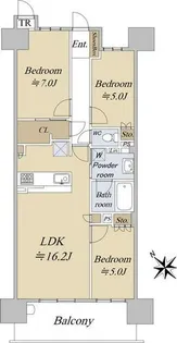 セントアイナ藤が丘【11階】の間取り
