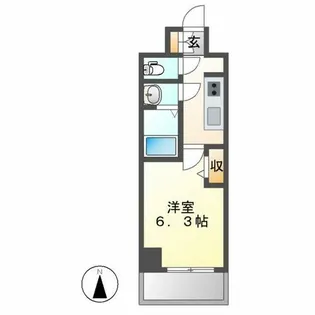 メイクス上前津Ⅲ【503号室】の間取り