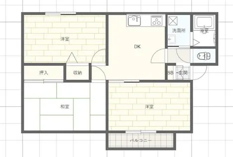 ノーブル北原【1階】の間取り