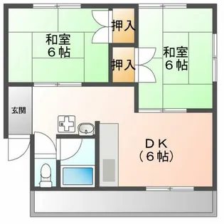 平原コーポ【2階】の間取り