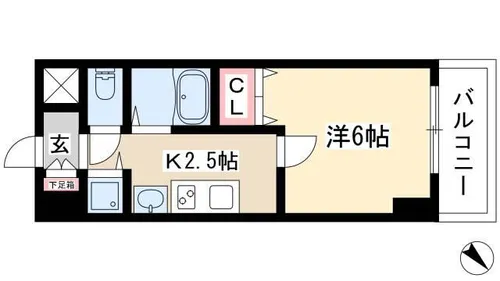 プレサンス新栄リミックス【5階】の間取り