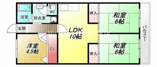 ファンション渋川【3階】の間取り