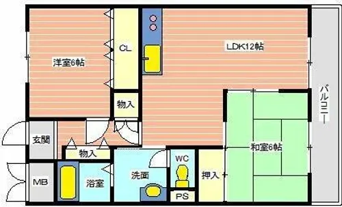 アメニティゆう【305号室】の間取り