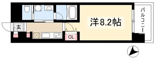 COZY川名本町【202号室】の間取り