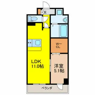 パークレジデンス汐路町【205号室】の間取り