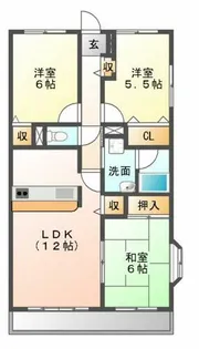 グランドハイツ羽山台【2階】の間取り