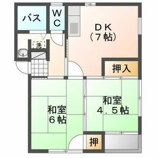 スカイハイツ【2階】の間取り
