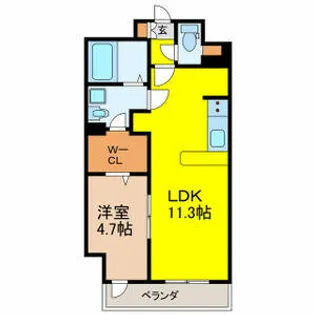 パークレジデンス汐路町【4階】の間取り