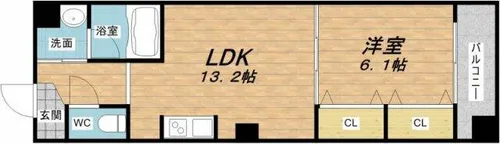 ブラービ南船場【6階】の間取り