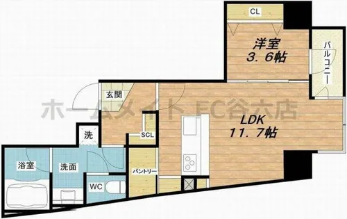 BRAVE北浜【6階】の間取り