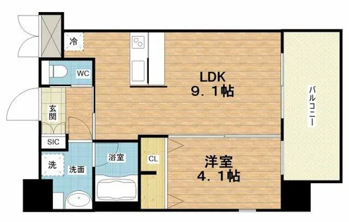 プレジオ御幣島【9階】の間取り