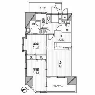 アーデンタワー北堀江【6階】の間取り