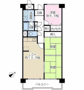 ドミール有住【4階】の間取り