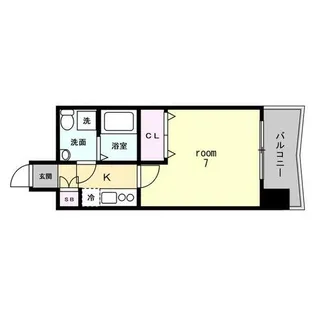 AFFLUENCE難波【2階】の間取り