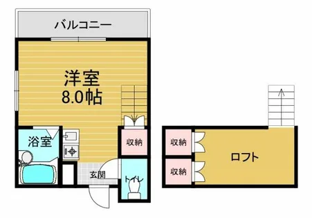 アプティ2番館【4階】の間取り