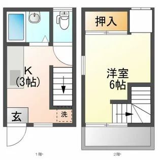 アパートメントP.I.【001号室】の間取り
