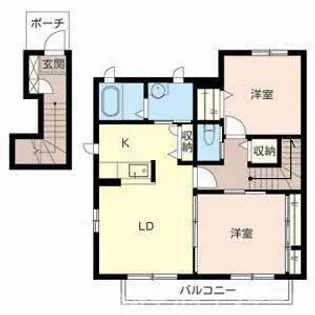 メゾン・ド・モンテヴァンB【202号室】の間取り