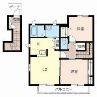 メゾン・ド・モンテヴァンB【2階】の間取り