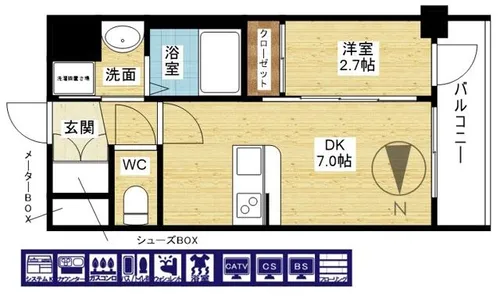 セレニテ新大阪ミラク壱番館【6階】の間取り