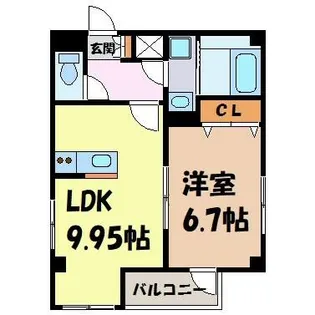 グランレーヴ千代田【4階】の間取り