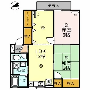 グリーンセゾン【1階】の間取り