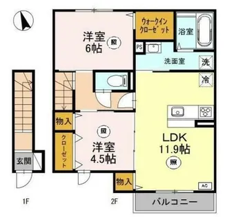 ステラ A棟【2階】の間取り