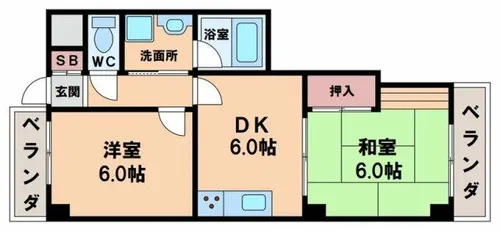 K’s court真法院【5階】の間取り